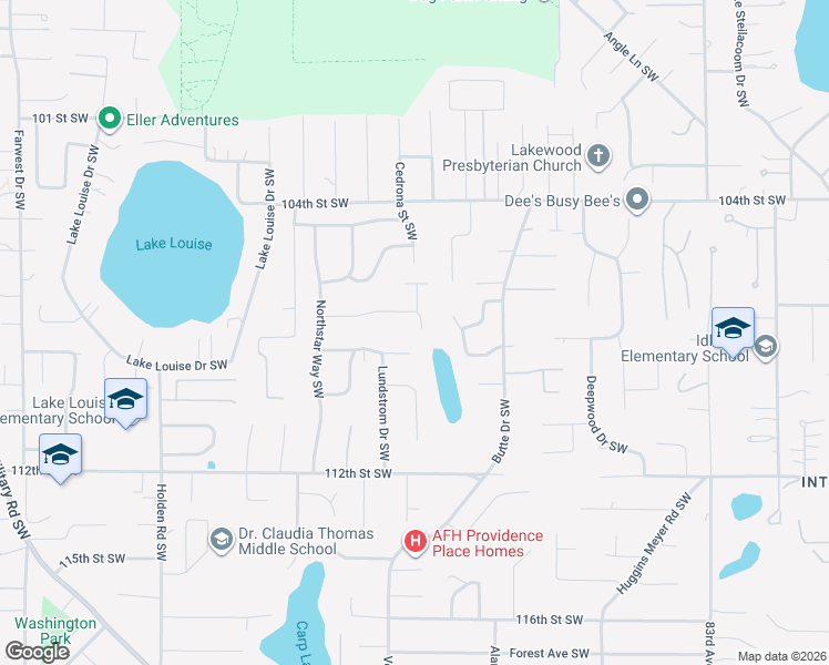 map of restaurants, bars, coffee shops, grocery stores, and more near 9210 Westview Drive Southwest in Lakewood