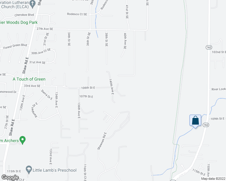 map of restaurants, bars, coffee shops, grocery stores, and more near 10517 140th Avenue Court East in Puyallup