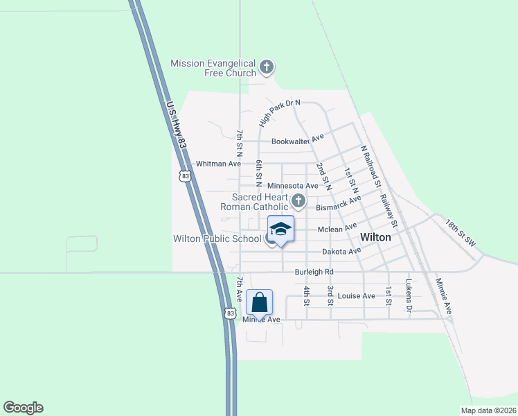 map of restaurants, bars, coffee shops, grocery stores, and more near in Wilton