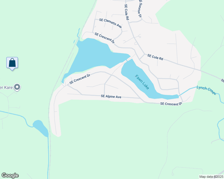 map of restaurants, bars, coffee shops, grocery stores, and more near 50 Southeast Lupine Court in Shelton