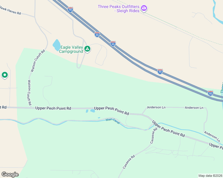 map of restaurants, bars, coffee shops, grocery stores, and more near 6691 Upper Peoh Point Road in Cle Elum