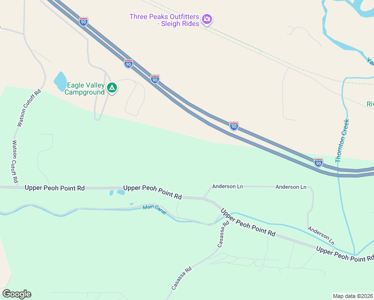 map of restaurants, bars, coffee shops, grocery stores, and more near 6821 Upper Peoh Point Road in Cle Elum
