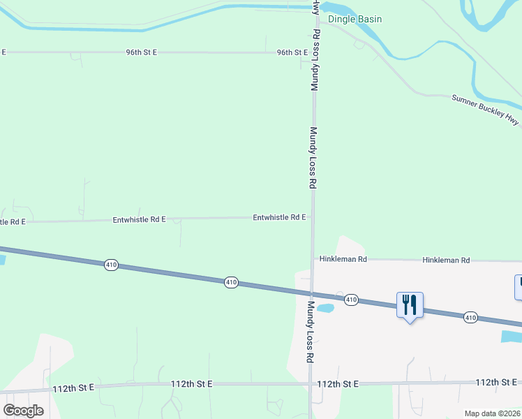 map of restaurants, bars, coffee shops, grocery stores, and more near 27515 Entwhistle Road East in Buckley