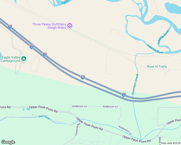 map of restaurants, bars, coffee shops, grocery stores, and more near 470 Tetons Lane in Cle Elum