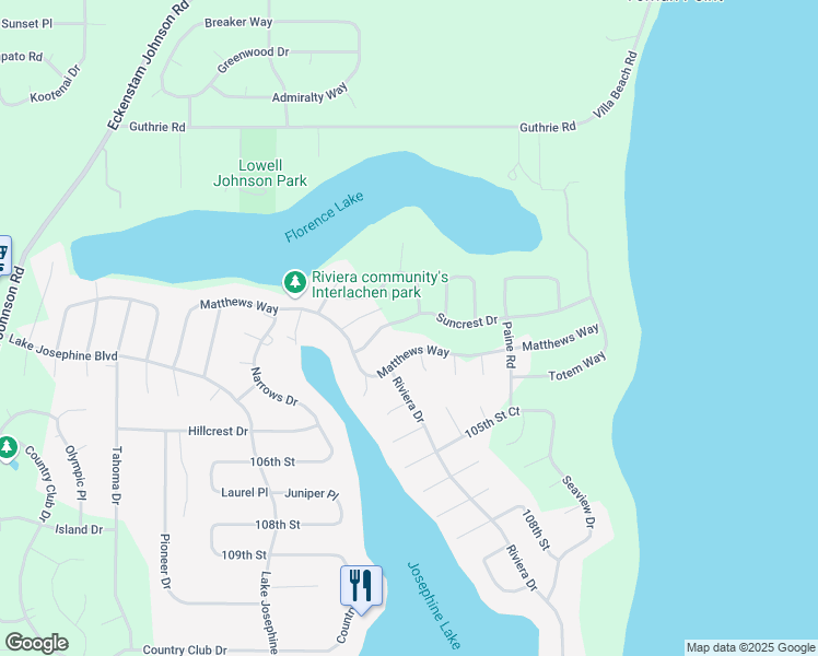 map of restaurants, bars, coffee shops, grocery stores, and more near 10824 Suncrest Drive in Anderson Island