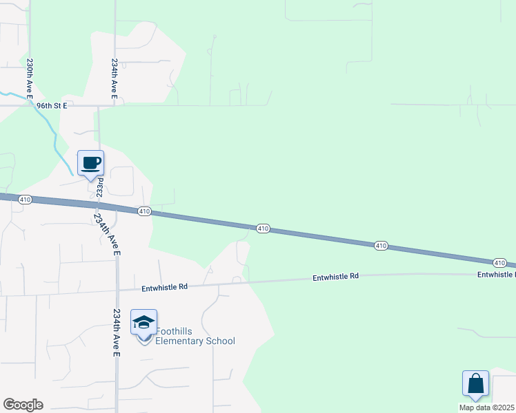 map of restaurants, bars, coffee shops, grocery stores, and more near 24015 Washington 410 in Buckley