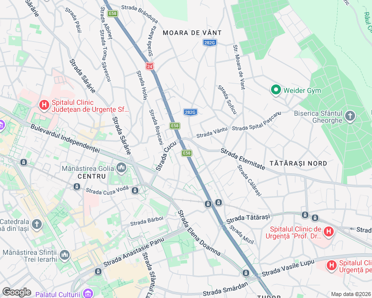 map of restaurants, bars, coffee shops, grocery stores, and more near 10 Strada Apelor in Iași