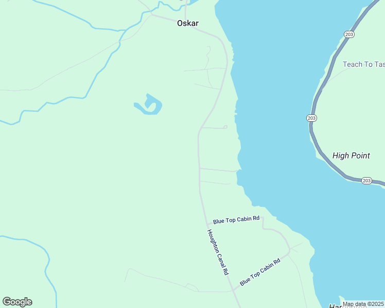map of restaurants, bars, coffee shops, grocery stores, and more near 417 Houghton Canal Road in Houghton