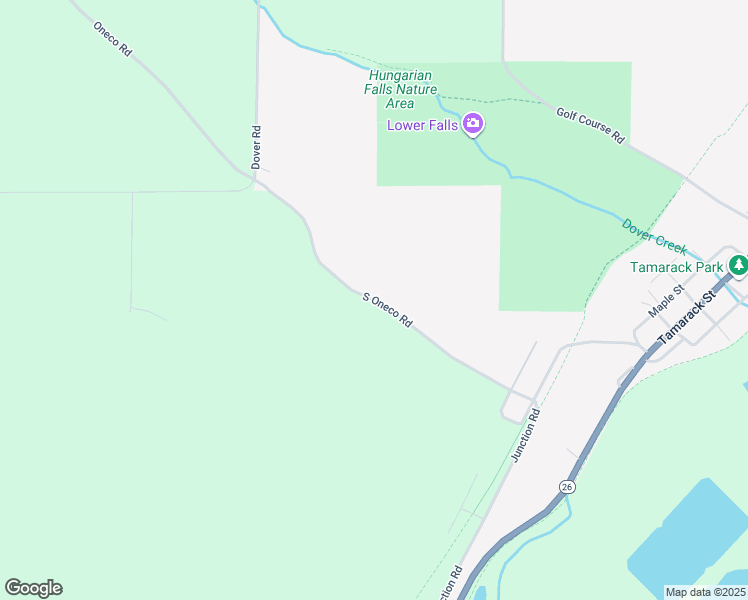 map of restaurants, bars, coffee shops, grocery stores, and more near South Oneco Road in Hubbell