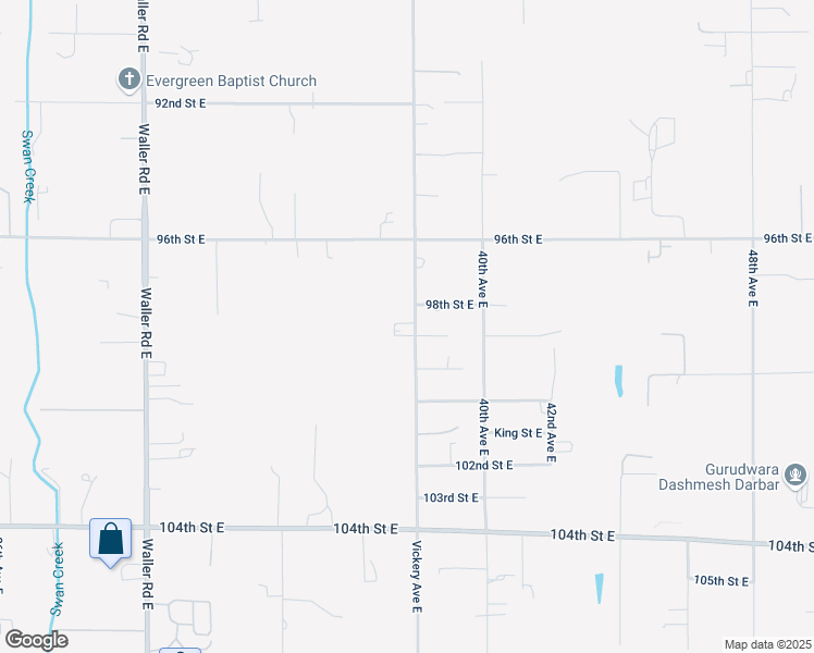 map of restaurants, bars, coffee shops, grocery stores, and more near 9808 Vickery Avenue East in Tacoma