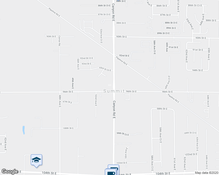 map of restaurants, bars, coffee shops, grocery stores, and more near 9508 Canyon Road East in Puyallup