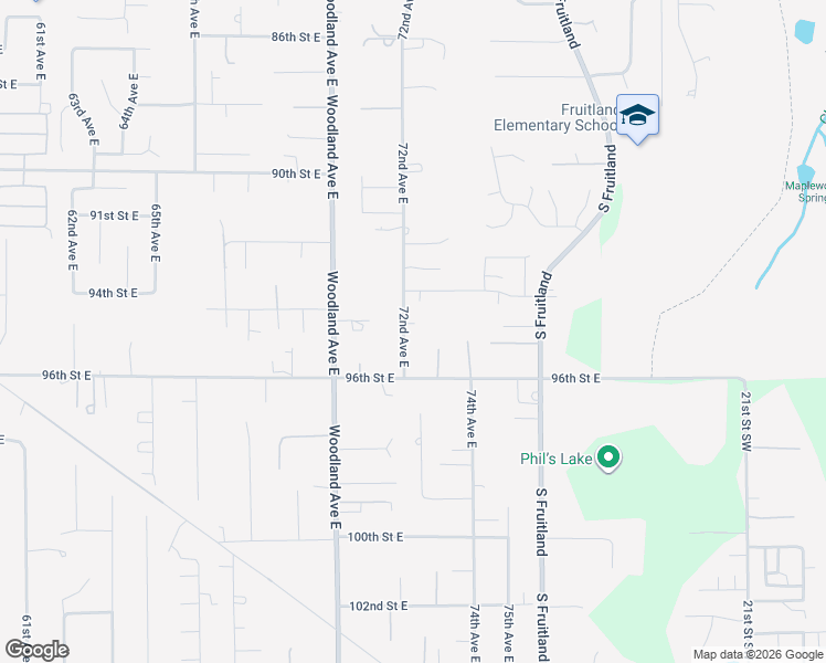 map of restaurants, bars, coffee shops, grocery stores, and more near 9512 73rd Avenue East in Puyallup