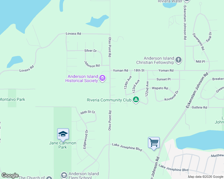 map of restaurants, bars, coffee shops, grocery stores, and more near 9315 Otso Point Road in Anderson Island