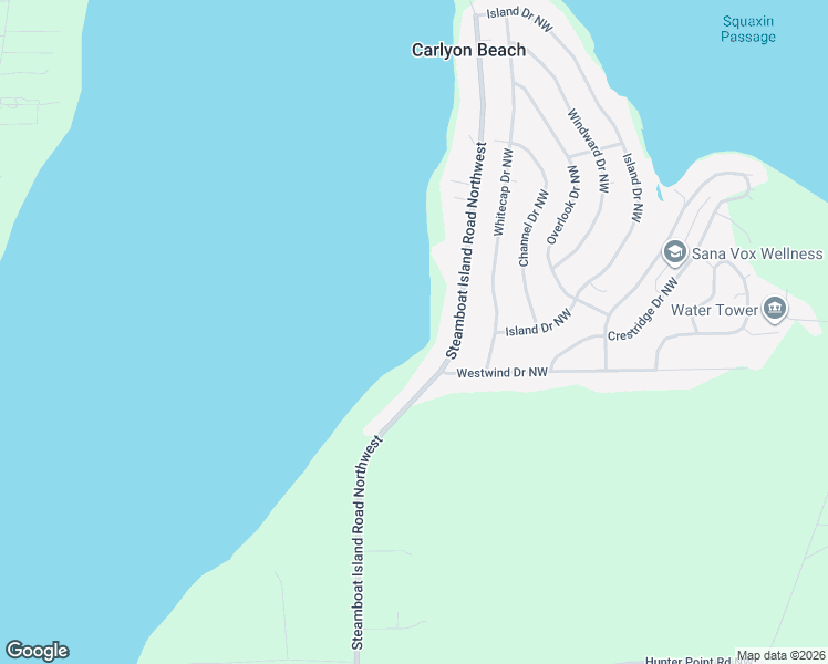 map of restaurants, bars, coffee shops, grocery stores, and more near 9643 Steamboat Island Road Northwest in Olympia