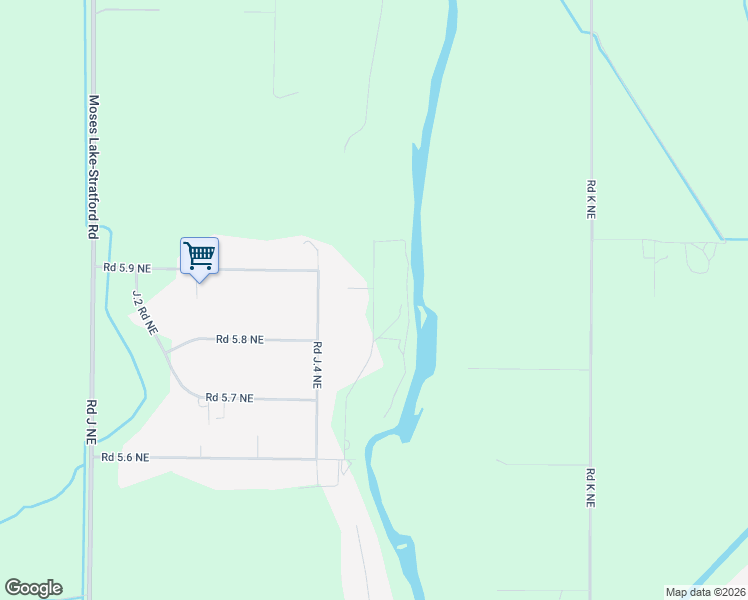 map of restaurants, bars, coffee shops, grocery stores, and more near 5872 Road J.6 Northeast in Moses Lake