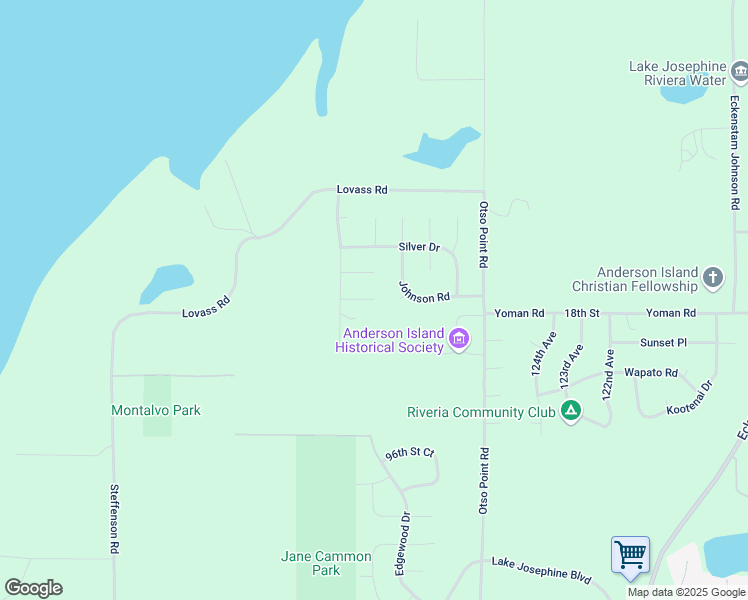 map of restaurants, bars, coffee shops, grocery stores, and more near 12908 91st Street Court in Anderson Island