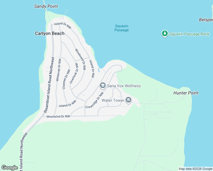 map of restaurants, bars, coffee shops, grocery stores, and more near 2405 Crestridge Drive Northwest in Olympia