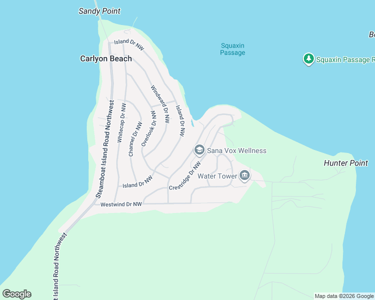map of restaurants, bars, coffee shops, grocery stores, and more near 2424 Crestridge Drive Northwest in Olympia