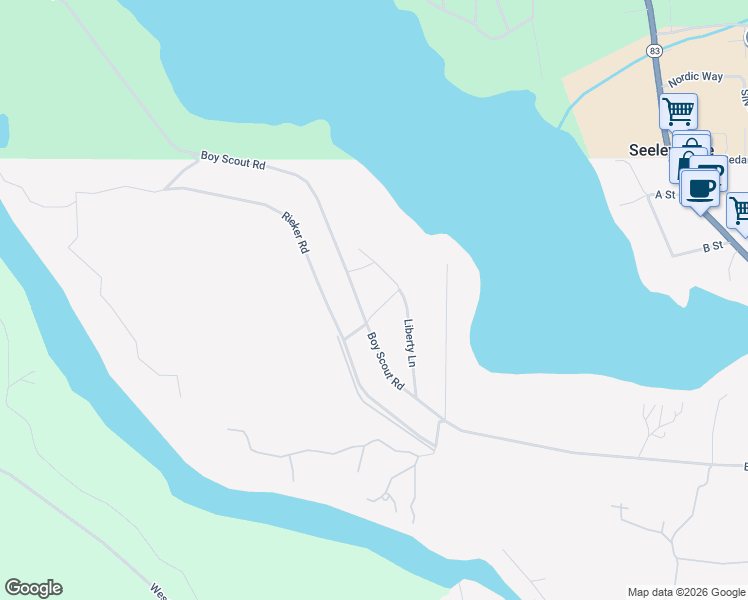 map of restaurants, bars, coffee shops, grocery stores, and more near 237 Double K Lane in Seeley Lake