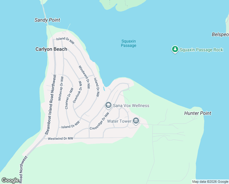 map of restaurants, bars, coffee shops, grocery stores, and more near 2316 Crestridge Drive Northwest in Olympia