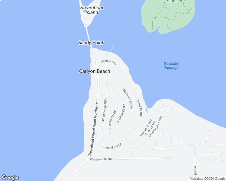 map of restaurants, bars, coffee shops, grocery stores, and more near 10103 Overlook Drive Northwest in Olympia