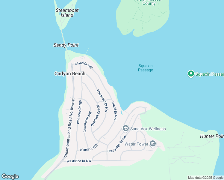 map of restaurants, bars, coffee shops, grocery stores, and more near 2328 Island Drive Northwest in Olympia