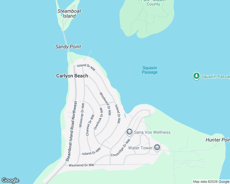 map of restaurants, bars, coffee shops, grocery stores, and more near 2328 Island Drive Northwest in Olympia