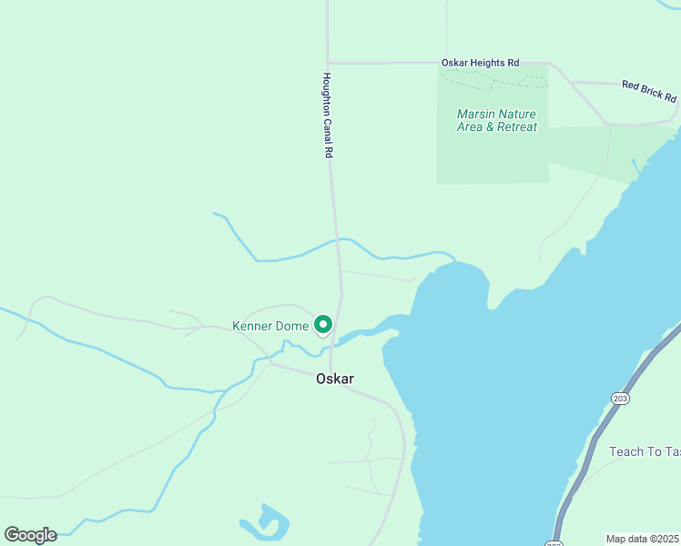 map of restaurants, bars, coffee shops, grocery stores, and more near Houghton Canal Road in Houghton