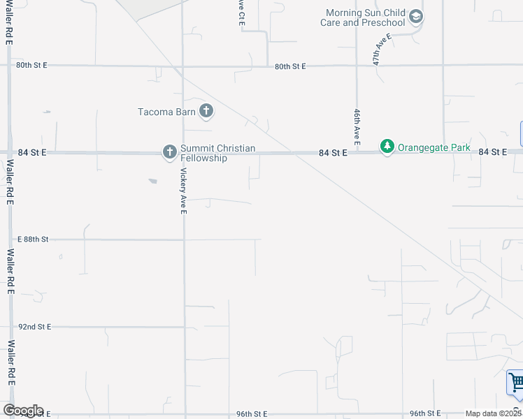 map of restaurants, bars, coffee shops, grocery stores, and more near 8602 Vickery E-W-6-005 Avenue in Tacoma