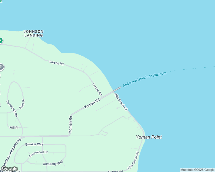 map of restaurants, bars, coffee shops, grocery stores, and more near 10617 Larson Road in Anderson Island