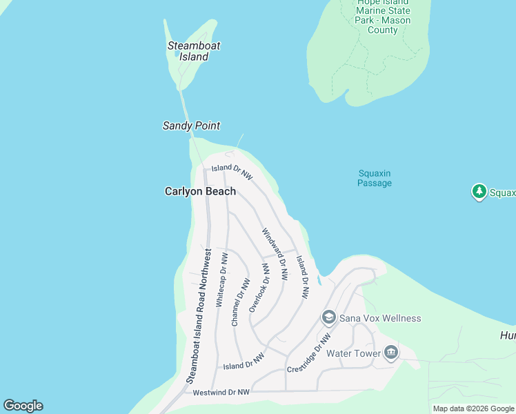 map of restaurants, bars, coffee shops, grocery stores, and more near 10214 Windward Drive Northwest in Olympia