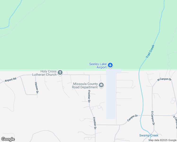 map of restaurants, bars, coffee shops, grocery stores, and more near 2144 Airport Road in Seeley Lake