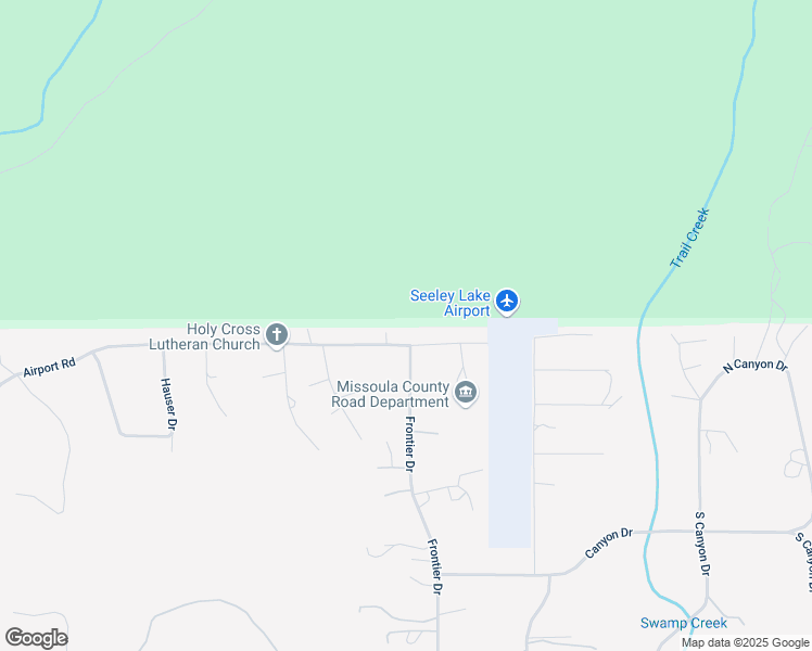 map of restaurants, bars, coffee shops, grocery stores, and more near 2144 Airport Road in Seeley Lake