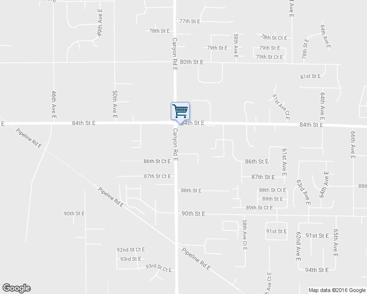 map of restaurants, bars, coffee shops, grocery stores, and more near 8511 Canyon Rd E in Puyallup