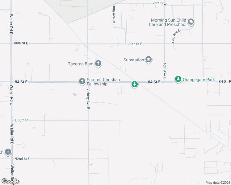 map of restaurants, bars, coffee shops, grocery stores, and more near 8602 Vickery E-W-6-005 Avenue in Tacoma