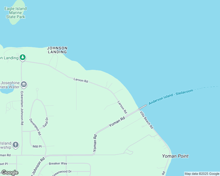 map of restaurants, bars, coffee shops, grocery stores, and more near 10718 Larson Road in Anderson Island