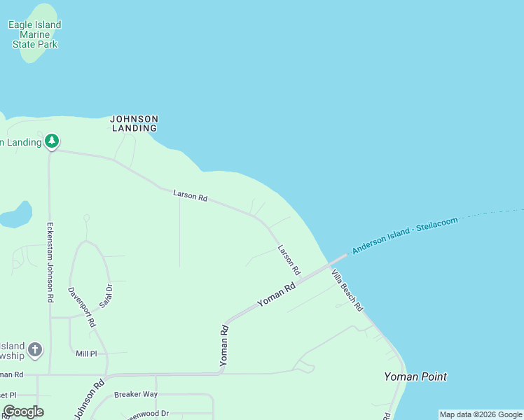 map of restaurants, bars, coffee shops, grocery stores, and more near 8409 Rhododendron Dell Place in Anderson Island
