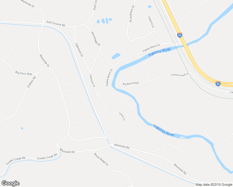 map of restaurants, bars, coffee shops, grocery stores, and more near 1060 Pebble Beach Drive in Cle Elum