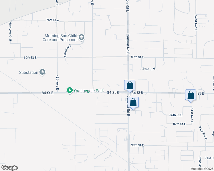 map of restaurants, bars, coffee shops, grocery stores, and more near 8311 51st Avenue East in Tacoma