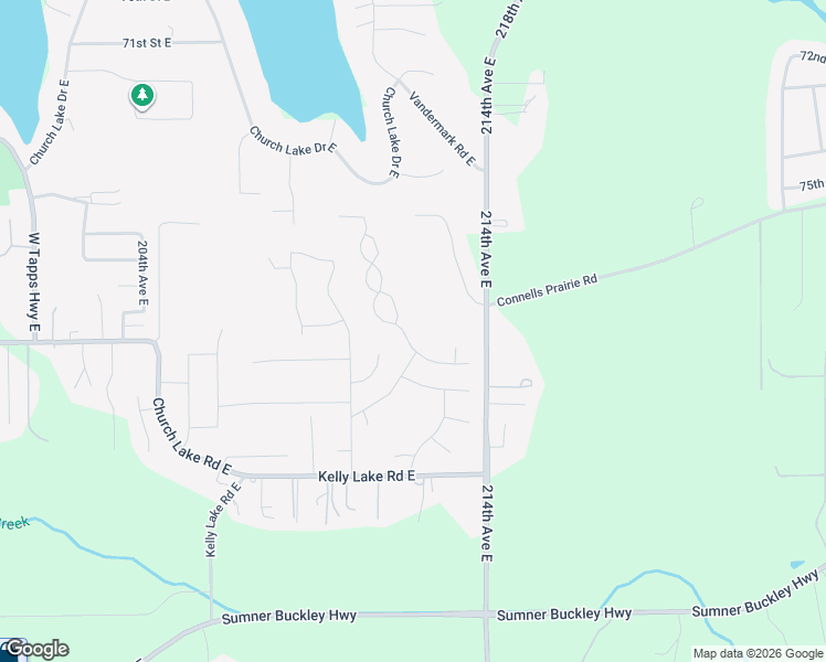 map of restaurants, bars, coffee shops, grocery stores, and more near 8004 211th Avenue East in Bonney Lake