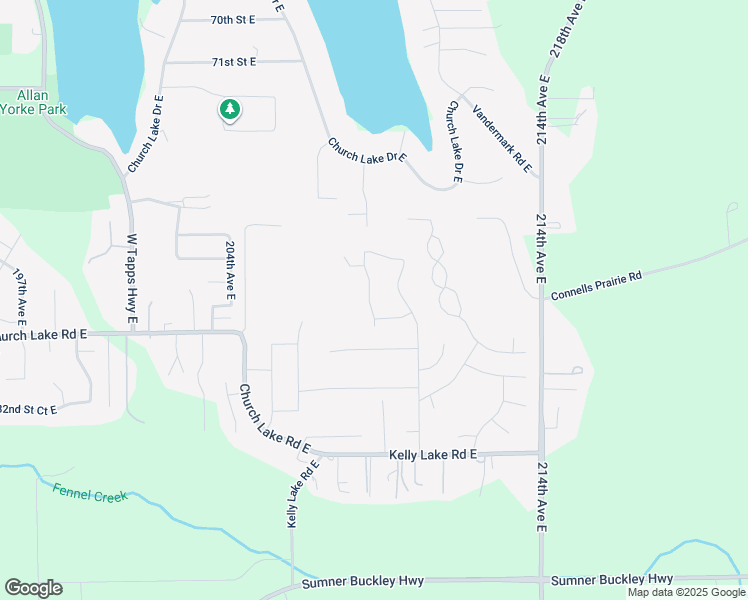 map of restaurants, bars, coffee shops, grocery stores, and more near 7808 208th Avenue East in Bonney Lake