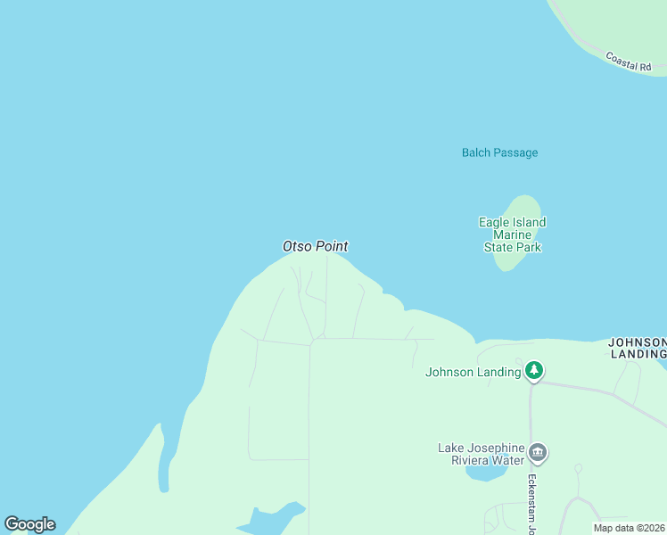 map of restaurants, bars, coffee shops, grocery stores, and more near 7711 Otso Point Road in Anderson Island