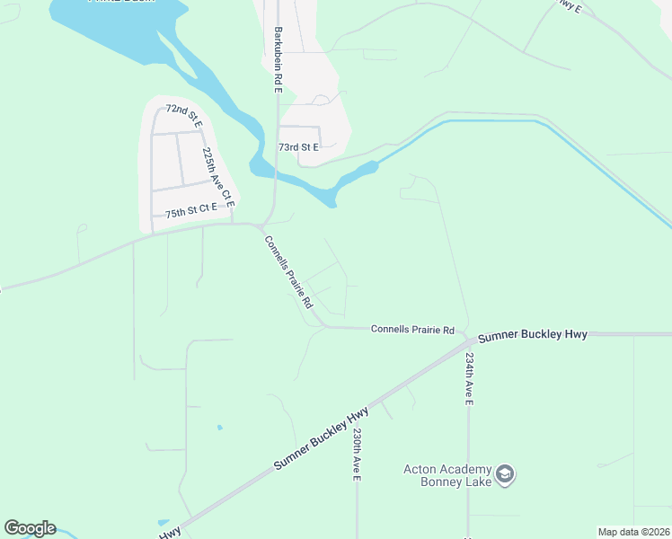 map of restaurants, bars, coffee shops, grocery stores, and more near 22706 78th Street East in Buckley