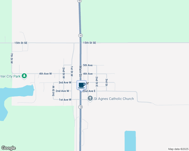 map of restaurants, bars, coffee shops, grocery stores, and more near 323 2nd St E in Hunter