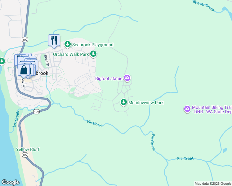 map of restaurants, bars, coffee shops, grocery stores, and more near 401 Compass Street in Pacific Beach
