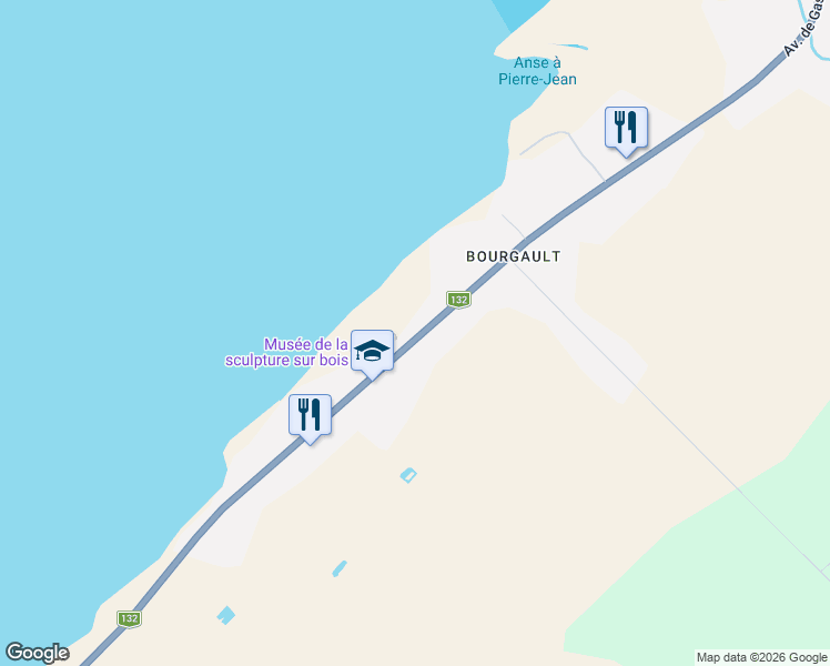 map of restaurants, bars, coffee shops, grocery stores, and more near 306 Avenue de Gaspé Ouest in Saint-Jean-Port-Joli
