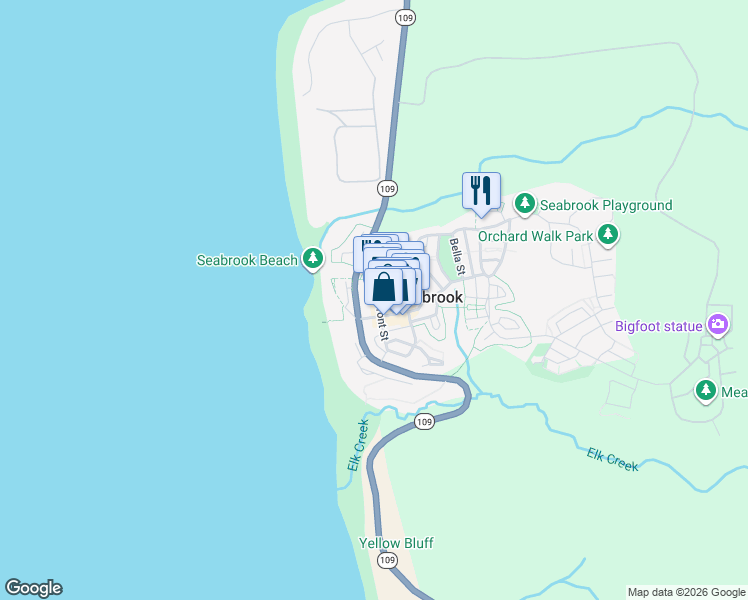 map of restaurants, bars, coffee shops, grocery stores, and more near 220 Market Street in Pacific Beach