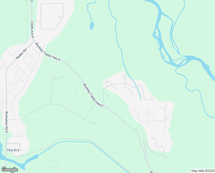 map of restaurants, bars, coffee shops, grocery stores, and more near 23121 66th Street East in Buckley