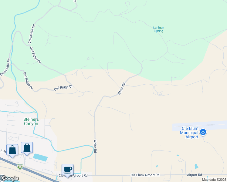 map of restaurants, bars, coffee shops, grocery stores, and more near 1161 White Road in Cle Elum