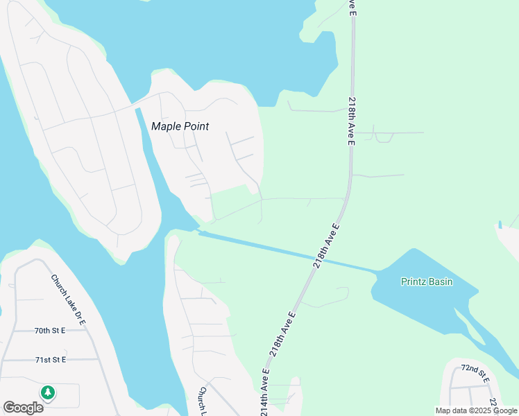 map of restaurants, bars, coffee shops, grocery stores, and more near 213th Avenue East in Prairie Ridge